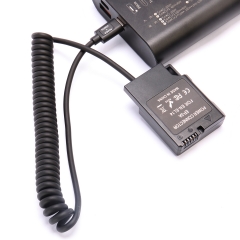NI KON EN-EL14 Dummy Battery+Type-C Coiled Power Cable