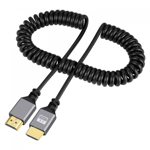 Coiled Standard HDMI to HDMI Cable