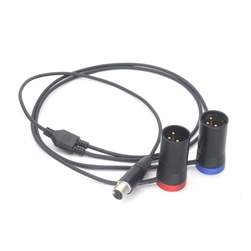 AR6 ZAXCOM QRX200 audio conversion cable short ta5f mini XLR 5-pin Female to Dual Short XLR 3-pin male