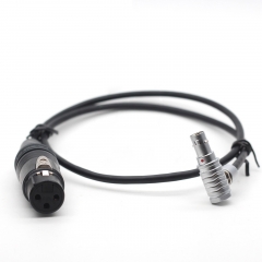 60cm Right-angle 6 Pin to 3 Pin Female XLR Audio Cable for ARRI alexa mini LF