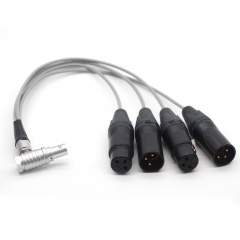 30cm 10 Pin to XLR 3 Pin Female*2 and Male*2 XLR Audio Cable for ATOMOS Shogun Inferno Monitor